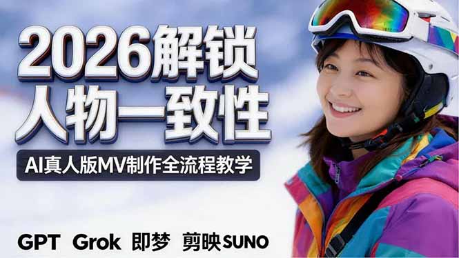 2026独创解锁人物一致性：AI真人版MV制作，不讲空话，不拼概念，全流程实操-lanti云网创