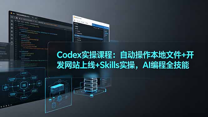 Codex实操课程：自动操作本地文件+开发网站上线+Skills实操，AI编程全技能-lanti云网创