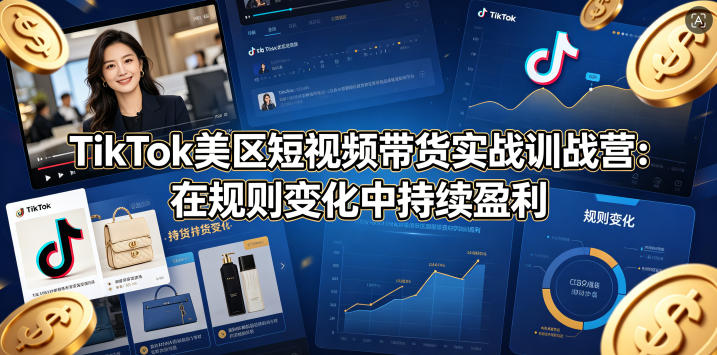 TikTok美区短视频带货实战训战营：在规则变化中持续盈利-lanti云网创