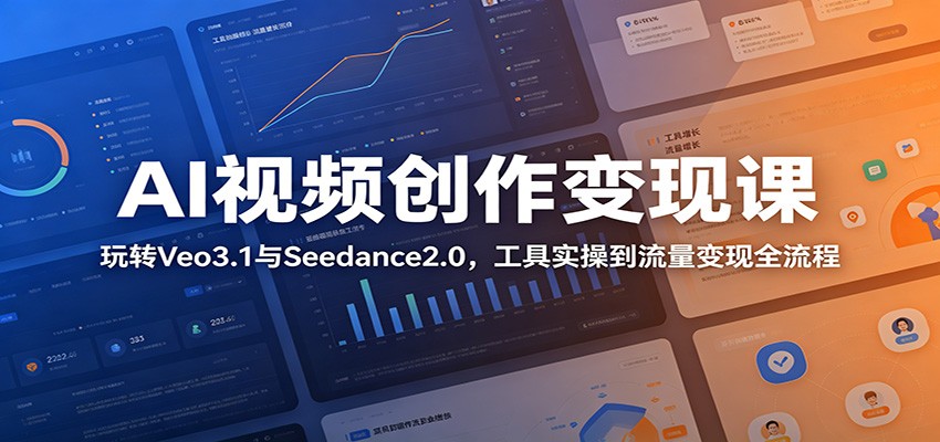 AI视频创作变现课：玩转Veo3.1与Seedance2.0，工具实操到流量变现全流程 - LanTi云网创-lanti云网创