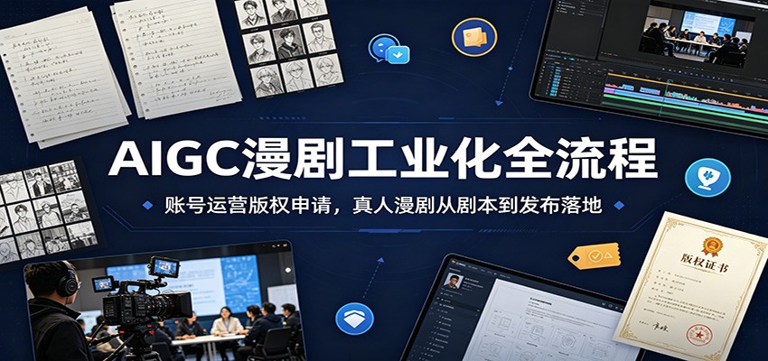 AIGC漫剧工业化全流程：账号运营版权申请，真人漫剧从剧本到发布落地 - LanTi云网创-lanti云网创