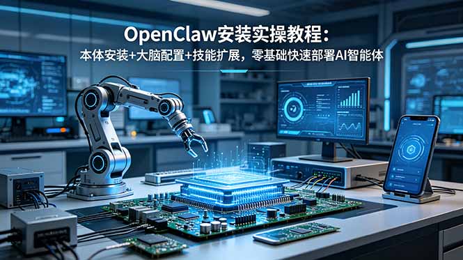 OpenClaw安装实操教程:本体安装+大脑配置+技能扩展,零基础快速部署AI智能体 1 d697b8a9c7882d8bf0af86f6adee14f7