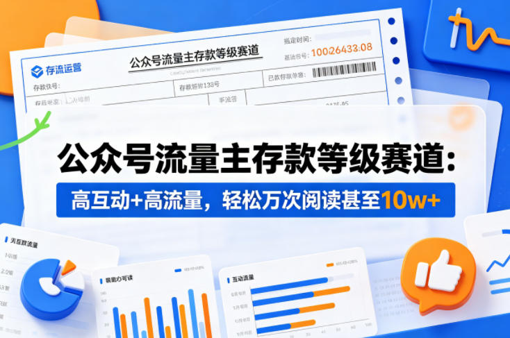 公众号流量主之存款等级赛道,高互动+高流量,轻松达到万次阅读,甚至10w+-lanti云网创