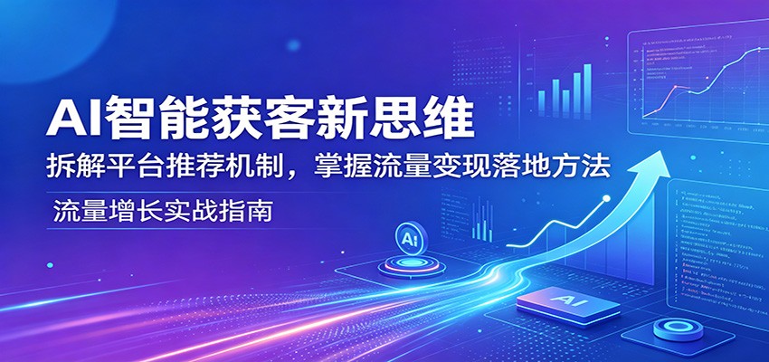 AI智能获客新思维：拆解平台推荐机制，掌握流量变现落地方法-lanti云网创