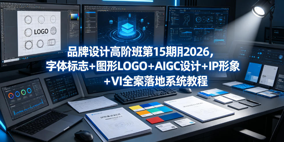 品牌设计高阶班第15期2026,字体标志+图形LOGO+AIGC设计+IP形象+VI全案落地系统教程 1 品牌设计高阶班第15期2026,字体标志+图形LOGO+AIGC设计+IP形象+VI全案落地系统教程