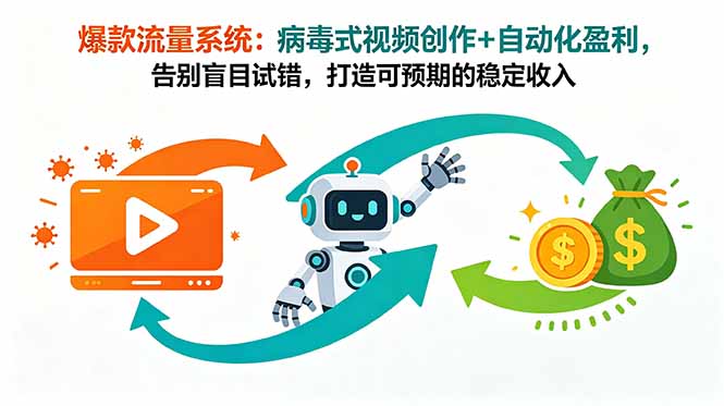 爆款流量系统:病毒式视频创作+自动化盈利,告别盲目试错,打造可预期的稳定收入 1 e9a539420f32148c779f0a41ecd36695