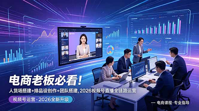 电商老板必看!人货场搭建+排品设计+素材创作+团队搭建,2026视频号直播全链路运营 1 f1ab82c215aedcd34a6994069ce45bea