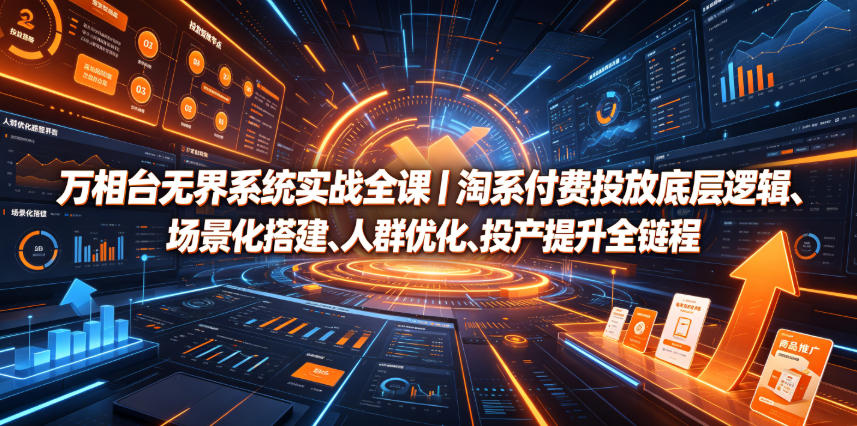 万相台无界系统实战全课|淘系付费投放底层逻辑、场景化搭建、人群优化、投产提升全链路运营教程 1 万相台无界系统实战全课|淘系付费投放底层逻辑、场景化搭建、人群优化、投产提升全链路运营教程