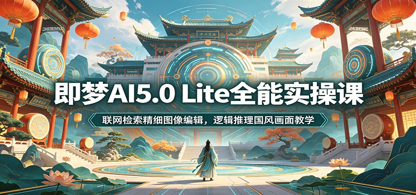 即梦AI5.0 Lite全能实操课：联网检索精细图像编辑，逻辑推理国风画面教学 - LanTi云网创-lanti云网创