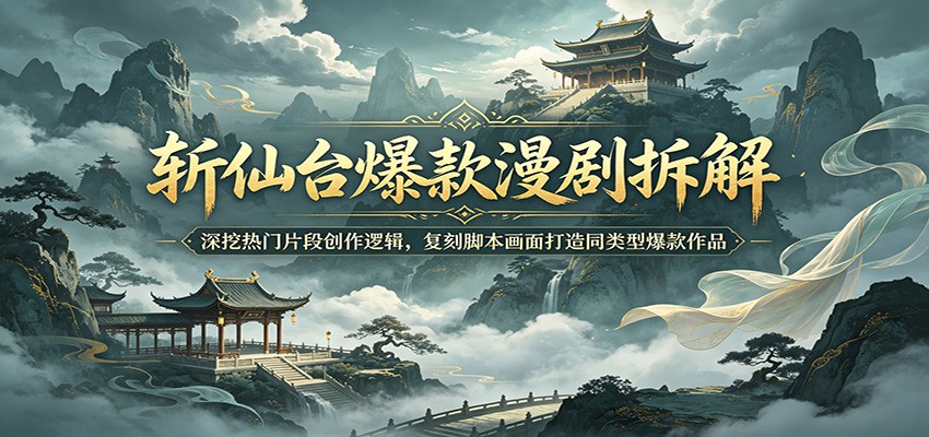 斩仙台爆款漫剧拆解：深挖热门片段创作逻辑，复刻脚本画面打造同类型爆款作品 - LanTi云网创-lanti云网创