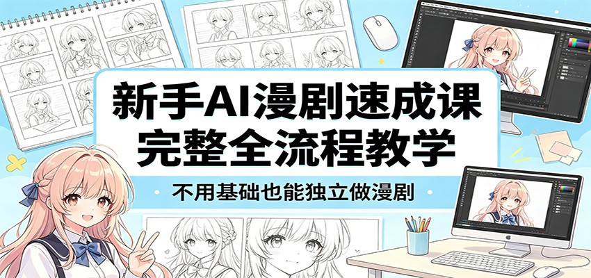 新手AI漫剧速成课：完整全流程教学，不用基础也能独立做漫剧-lanti云网创