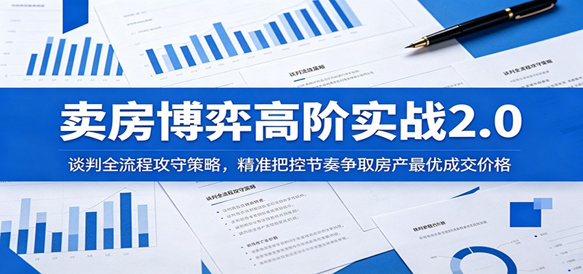 卖房博弈高阶实战2.0：谈判全流程攻守策略，精准把控节奏争取房产最优成交价格-lanti云网创
