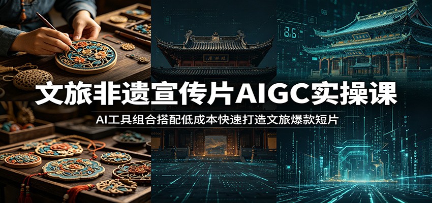文旅非遗宣传片AIGC实操课：AI工具组合搭配低成本快速打造文旅爆款短片 - LanTi云网创-lanti云网创