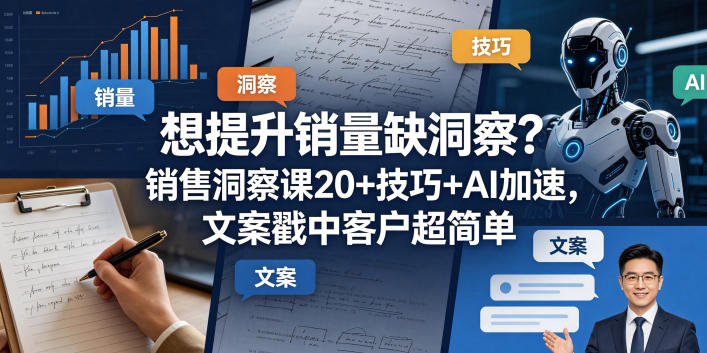 想提升销量缺洞察？销售洞察课20+技巧+AI加速，文案戳中客户超简单【原创双语字幕】-lanti云网创