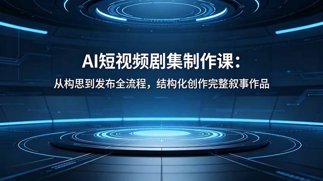 AI短视频剧集制作课：从构思到发布全流程，结构化创作完整叙事作品-lanti云网创