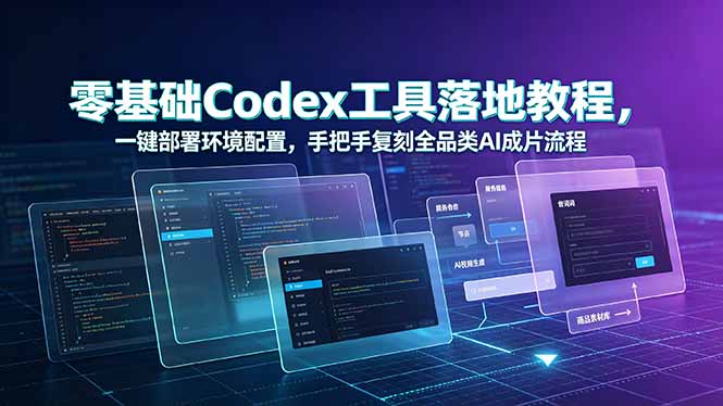 零基础Codex工具落地教程，一键部署环境配置，手把手复刻全品类AI成片流程-lanti云网创