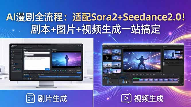 AI漫剧全流程:适配Sora2+Seedance2.0!剧本+图片+视频生成一站搞定-lanti云网创