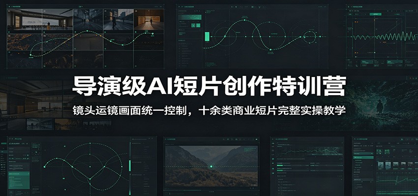 导演级AI短片创作特训营：镜头运镜画面统一控制，十余类商业短片完整实操教学(更新)-lanti云网创