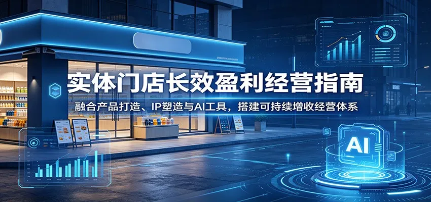 实体门店长效盈利经营指南：融合产品打造、IP塑造与AI工具，搭建可持续增收经营体系-lanti云网创