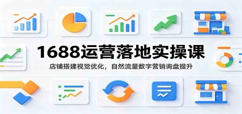 1688运营落地实操课：店铺搭建视觉优化，自然流量数字营销询盘提升-lanti云网创