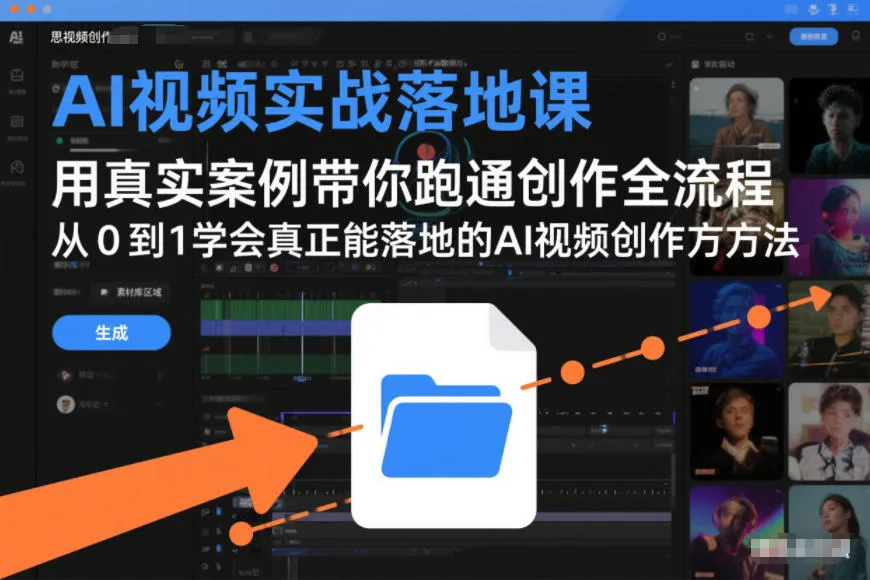 AI视频实战落地课，用真实案例带你跑通创作全流程，从0到1学会真正能落地的AI视频创作方法-lanti云网创