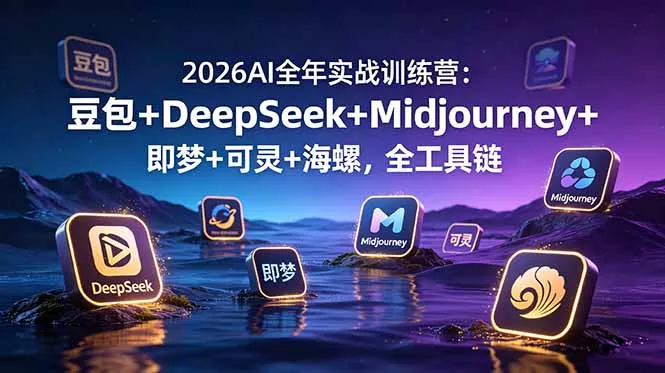 2026AI全年实战训练营：豆包+DeepSeek+Midjourney+即梦+可灵+海螺，全工具链-lanti云网创