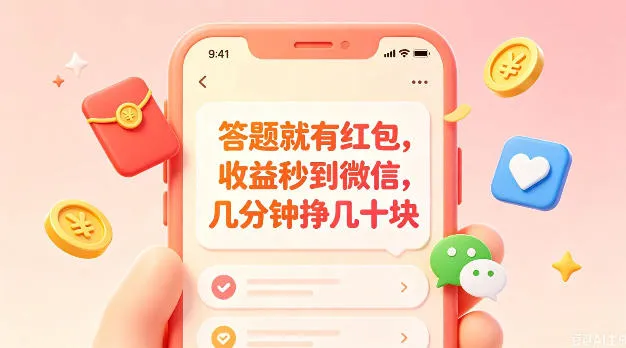 答题就有红包，收益秒到微信，几分钟挣几十块，学生党上班族宝妈都可以玩【揭秘】-lanti云网创