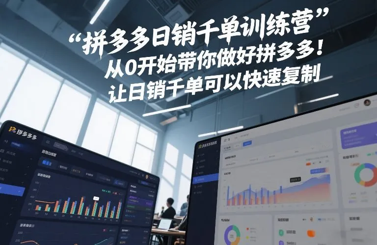 拼多多日销千单训练营，从0开始带你做好拼多多，让日销千单可以快速复制(更新26年6月)-lanti云网创