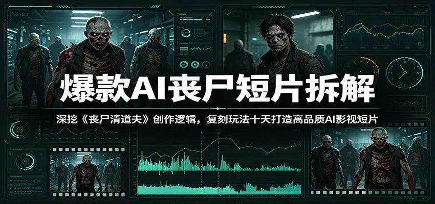 爆款AI丧尸短片拆解：深挖《丧尸清道夫》创作逻辑，复刻玩法快速打造高品质AI影视短片-lanti云网创