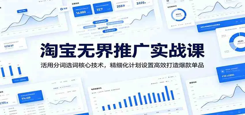 淘宝无界推广实战课：活用分词选词核心技术，精细化计划设置高效打造爆款单品-lanti云网创