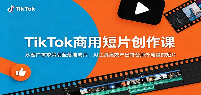 TikTok商用短片创作课：从客户需求策划至落地成片，AI工具高效产出符合海外流量的短片-lanti云网创