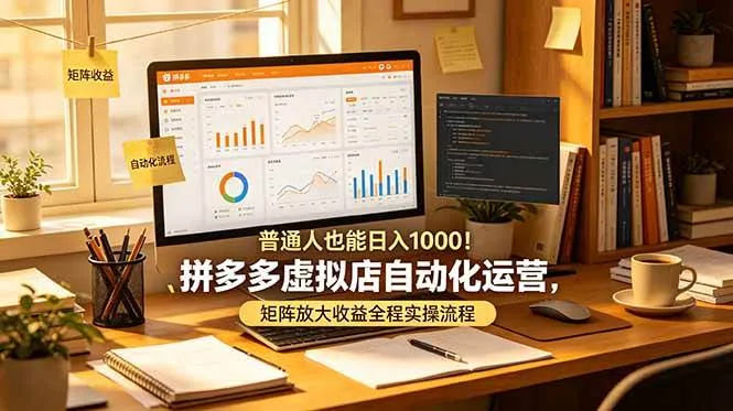 （19022期）普通人也能日入 1000！拼多多虚拟店自动化运营，矩阵放大收益全程实操流程-lanti云网创