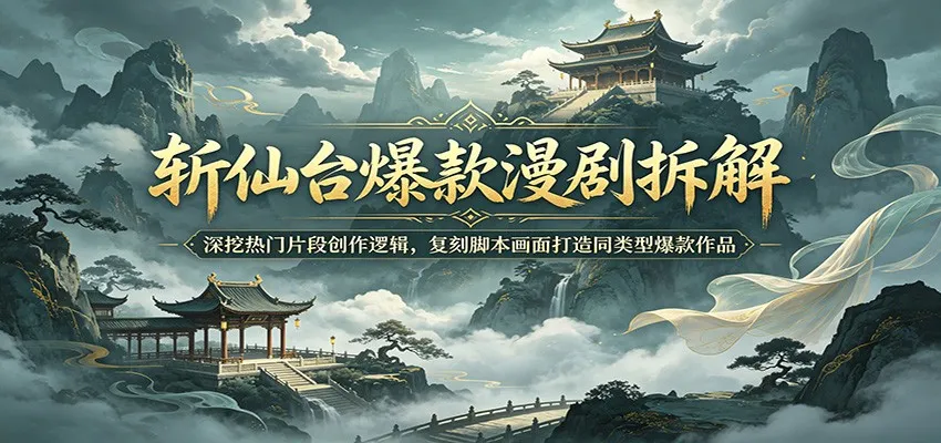 斩仙台爆款漫剧拆解：深挖热门片段创作逻辑，复刻脚本画面打造同类型爆款作品-lanti云网创