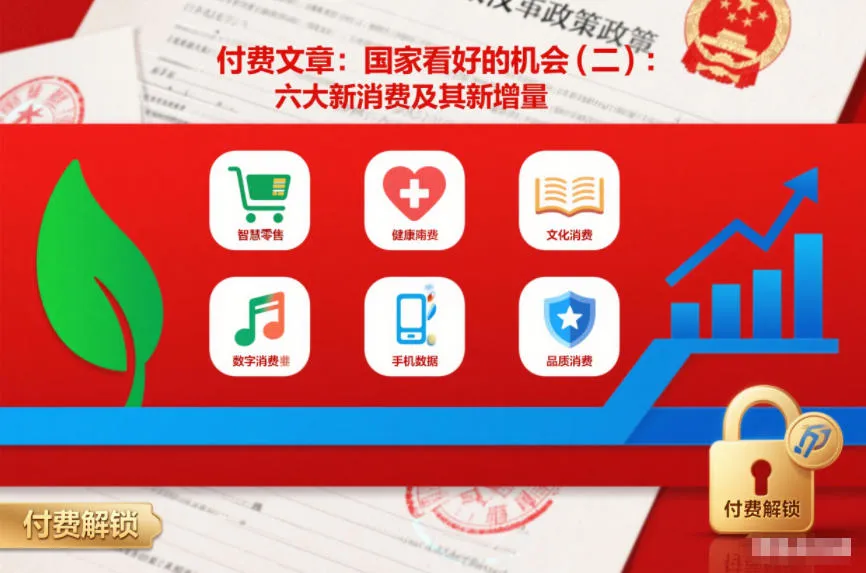 付费文章：国家看好的机会(二)：六大新消费及其新增量-lanti云网创