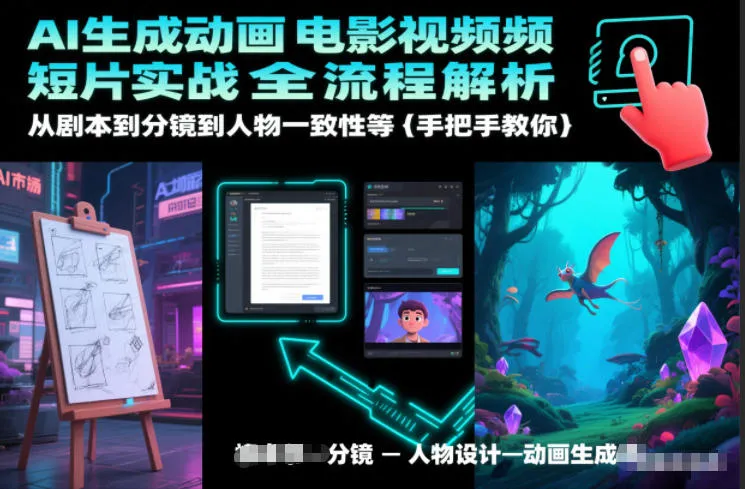 AI生成动画电影视频短片实战全流程解析，从剧本到分镜到人物一致性等手把手教你-lanti云网创
