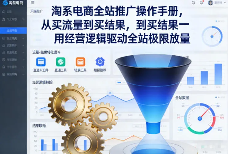 淘系电商全站推广操作手册，从买流量到买结果一用经营逻辑驱动全站极限放量-lanti云网创