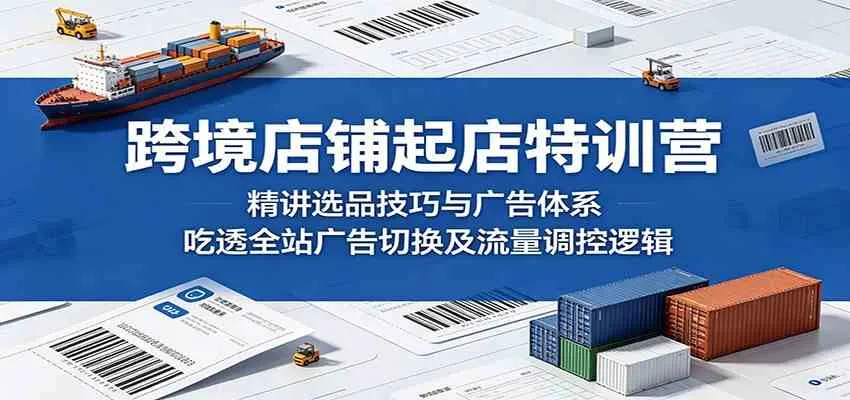 跨境店铺起店特训营：精讲选品技巧与广告体系，吃透全站广告切换及流量调控逻辑-lanti云网创